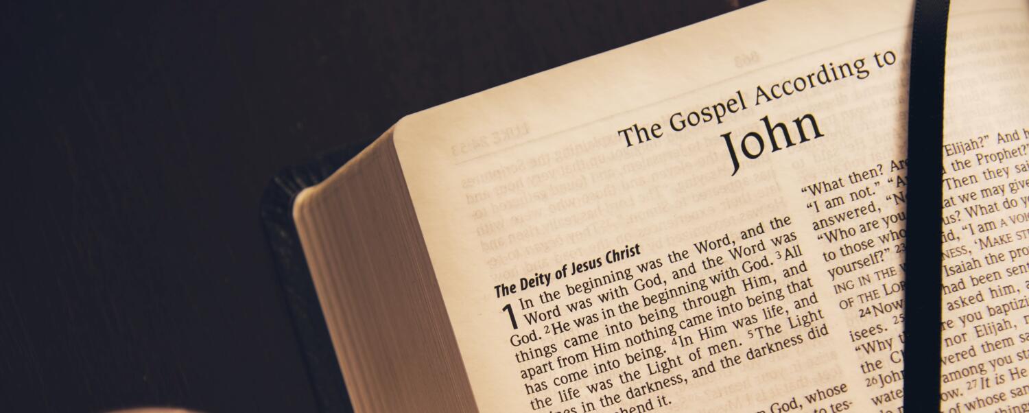 The Bible opened to John 1