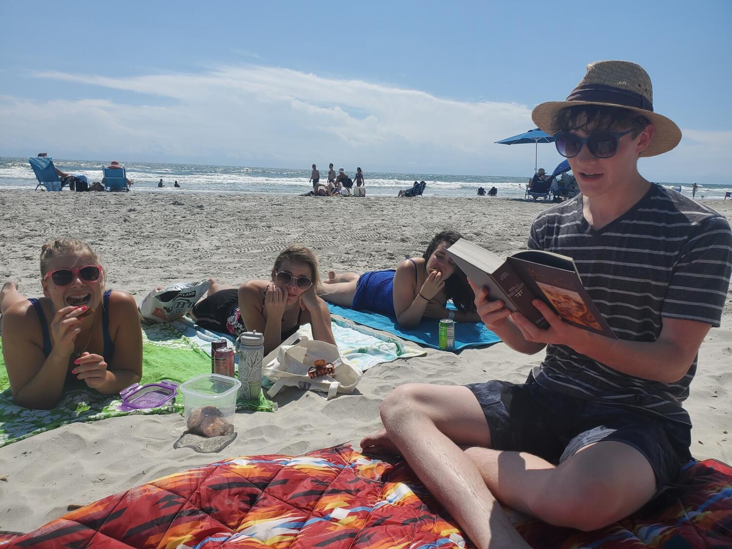 story time at the beach